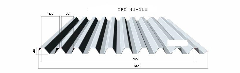 Aluminium profielplaat TRP 40-100 Aluminium profielplaat TRP 40-100