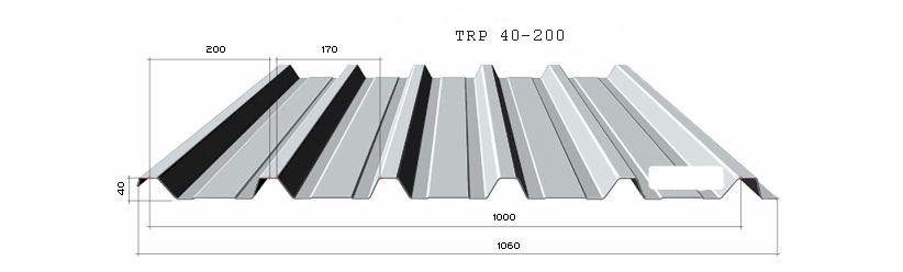 Aluminium profielplaat TRP 40-200 Aluminium profielplaat TRP 40-200