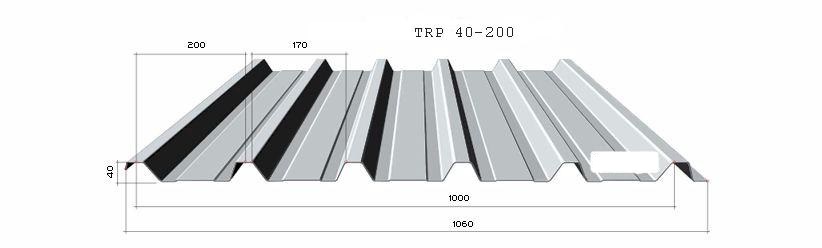 Aluminium profielplaat TRP 40-200