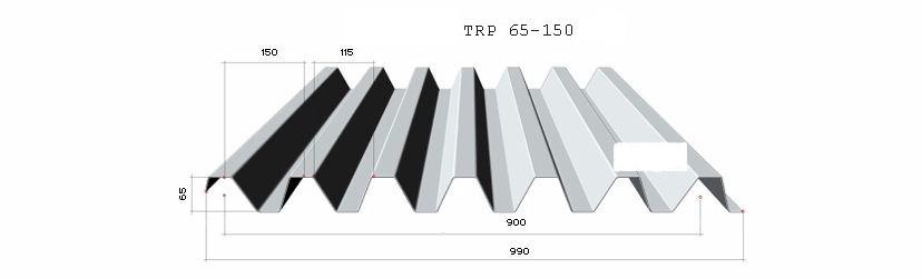 Aluminium profielplaat TRP 65-150 Aluminium profielplaat TRP 65-150